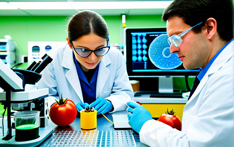 농업기술 분야의 최신 트렌드 - **Prompt for image 1 (Smart Farm - Precision Agriculture):**
    A wide-angle shot inside a large, u...