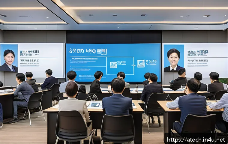 농업기술 전문가 네트워킹 방법 - A professional networking event in a modern conference hall focused on agricultural technology exper...